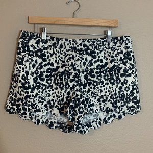J. Crew Black and White Patterned Women Shorts